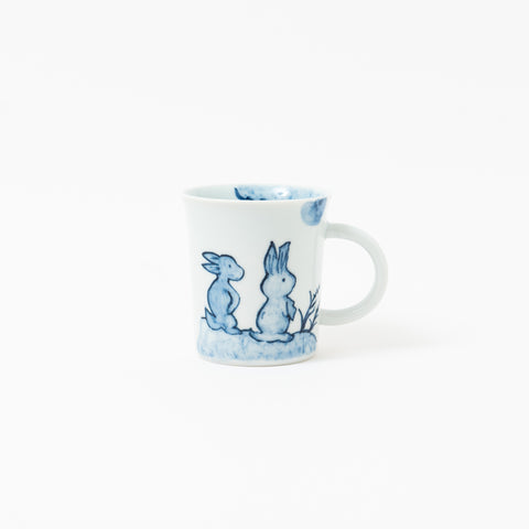 Friendly Rabbit Kutani Mug Cup