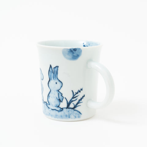 Friendly Rabbit Kutani Mug Cup