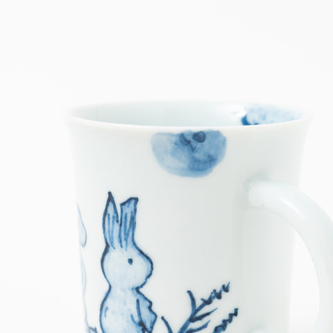 Friendly Rabbit Kutani Mug Cup