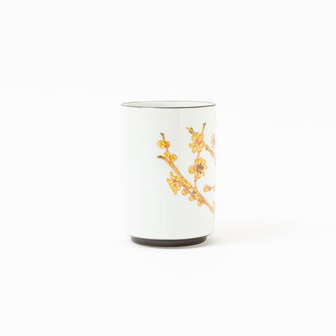 Seiju Kiln Flower of December Kutani Teacup