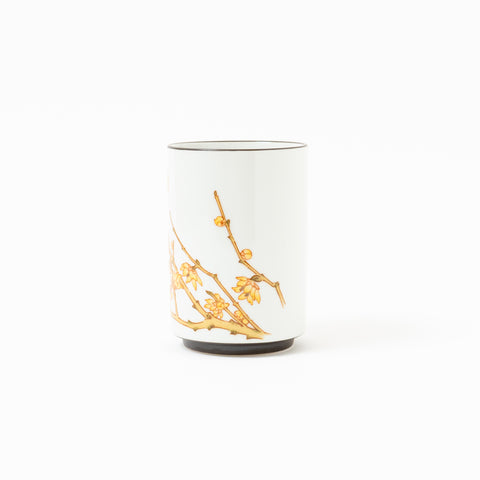 Seiju Kiln Flower of December Kutani Teacup