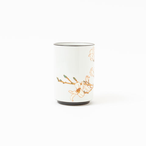 Seiju Kiln Flower of December Kutani Teacup