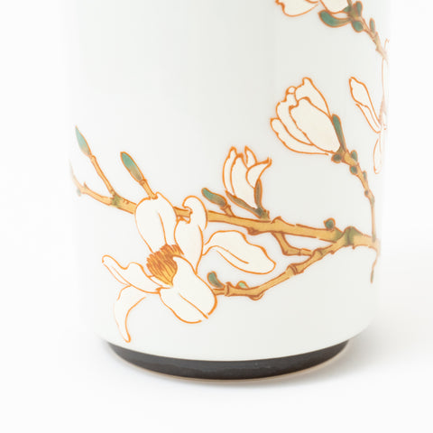 Seiju Kiln Flower of December Kutani Teacup