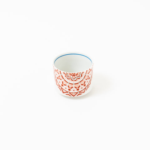 Taishi Kiln Japanese Traditional Pattern Kutani Guinomi Sake Cup