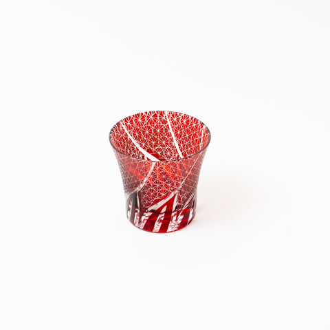 Hemp Leaf Pattern Kiriko Sake Cup