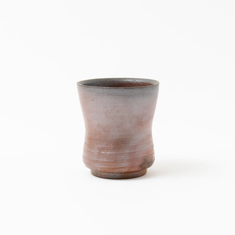 Carbonization Pattern Sangiri Bizen Tea Cup Pair