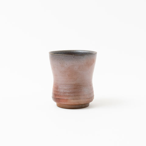 Carbonization Pattern Sangiri Bizen Tea Cup Pair