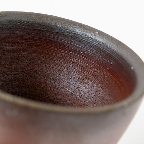 Carbonization Pattern Sangiri Bizen Tea Cup Pair