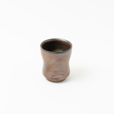 Carbonization Pattern Sangiri Bizen Tea Cup Pair