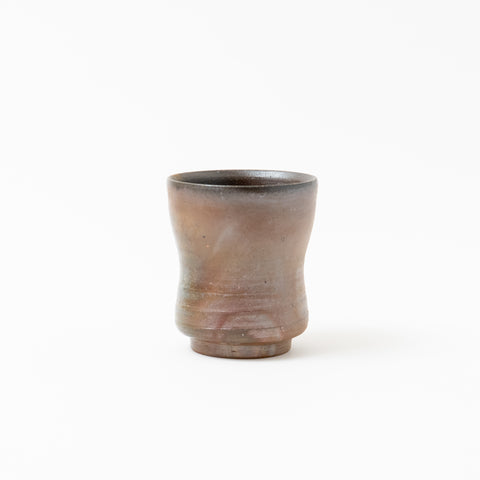 Carbonization Pattern Sangiri Bizen Tea Cup Pair