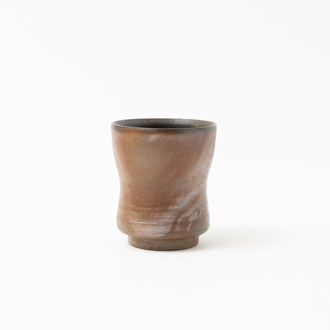 Carbonization Pattern Sangiri Bizen Tea Cup Pair