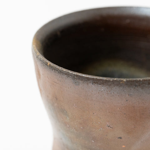 Carbonization Pattern Sangiri Bizen Tea Cup Pair