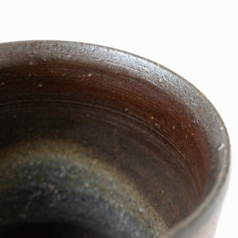 Carbonization Pattern Sangiri Bizen Tea Cup Pair