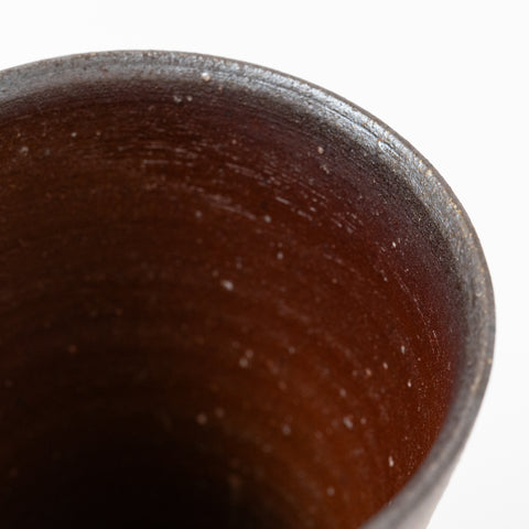 Carbonization Pattern Sangiri Bizen Sake Cup