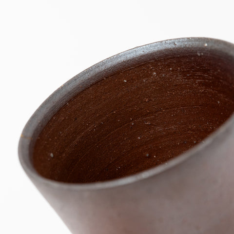 Carbonization Pattern Sangiri Bizen Sake Cup