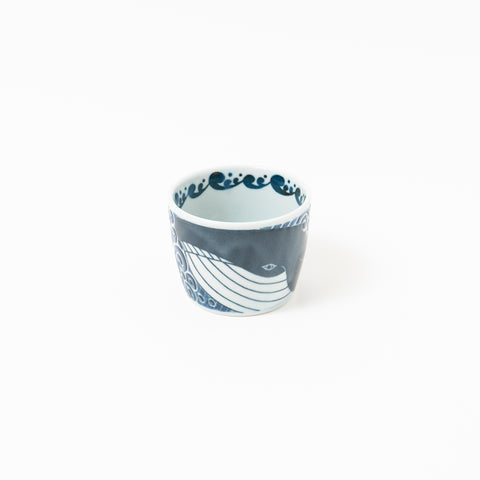 White Wave Whale Mino Soba Cup