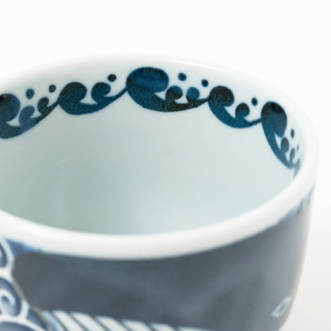 White Wave Whale Mino Soba Cup