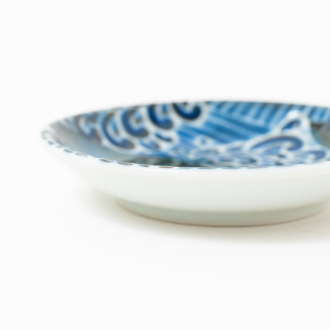 White Wave Whale Mino Side Plate