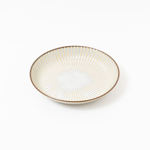 Radiating Shinogi Pattern Mino Deep Side Plate