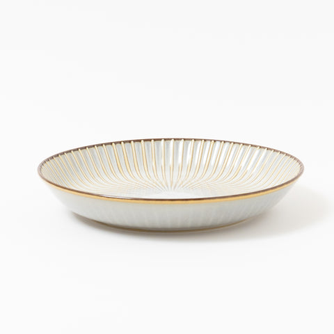 Radiating Shinogi Pattern Mino Deep Side Plate