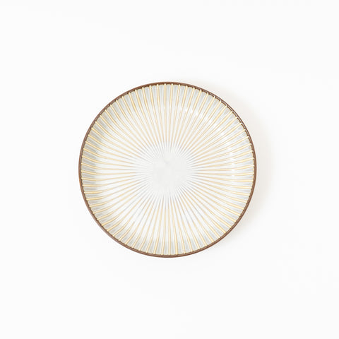 Radiating Shinogi Pattern Mino Deep Side Plate