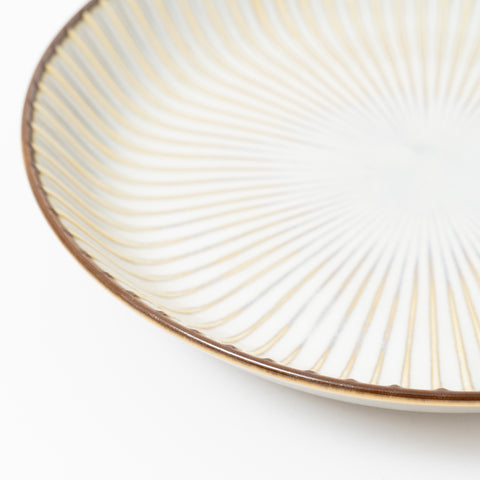 Radiating Shinogi Pattern Mino Deep Side Plate