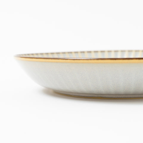 Radiating Shinogi Pattern Mino Deep Side Plate