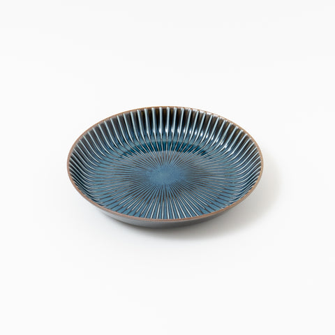 Radiating Shinogi Pattern Mino Deep Side Plate