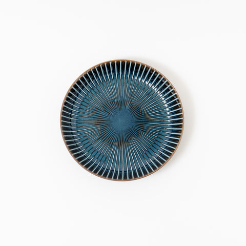 Radiating Shinogi Pattern Mino Deep Side Plate