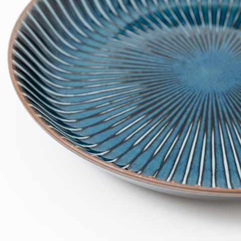 Radiating Shinogi Pattern Mino Deep Side Plate