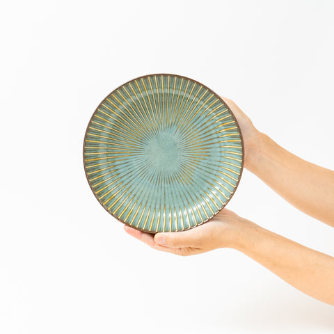 Radiating Shinogi Pattern Mino Deep Side Plate