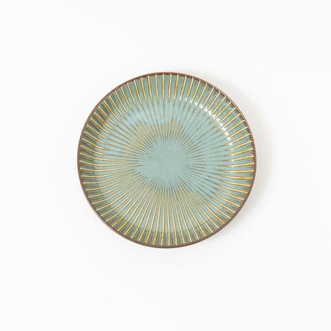 Radiating Shinogi Pattern Mino Deep Side Plate