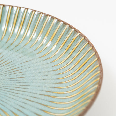 Radiating Shinogi Pattern Mino Deep Side Plate