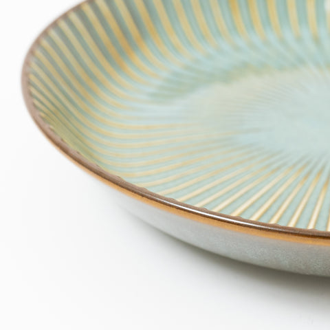 Radiating Shinogi Pattern Mino Deep Side Plate