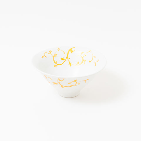 Arabesque White Kinsai Mino Donburi Bowl