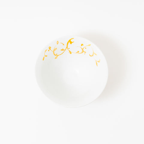 Arabesque White Kinsai Mino Donburi Bowl