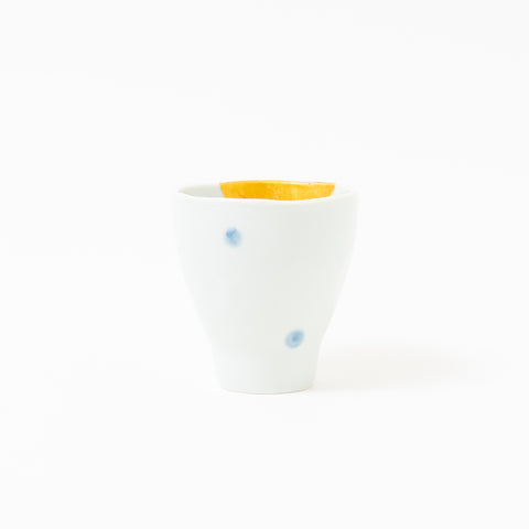 Golden Wave and Water Dot Mino Teacup