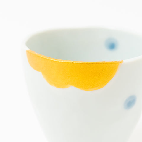 Golden Wave and Water Dot Mino Teacup