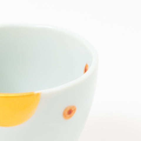 Golden Wave and Water Dot Mino Teacup