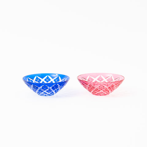 Yachiyo Kiln Edo Glass Sakazuki Sake Cup Pair