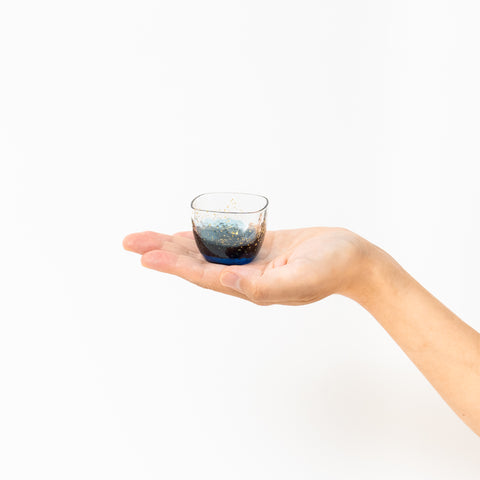 Yachiyo Kiln Square Rounded Glass Edo Glass Sake Cup