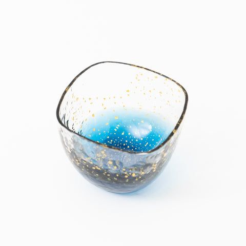 Yachiyo Kiln Square Rounded Glass Edo Glass Sake Cup