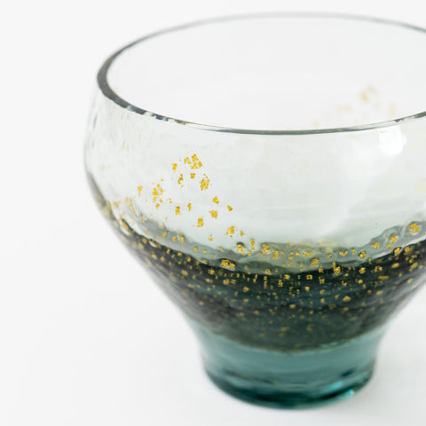 Rounded Bowl-shaped Glass Edo Glass Sake Cup