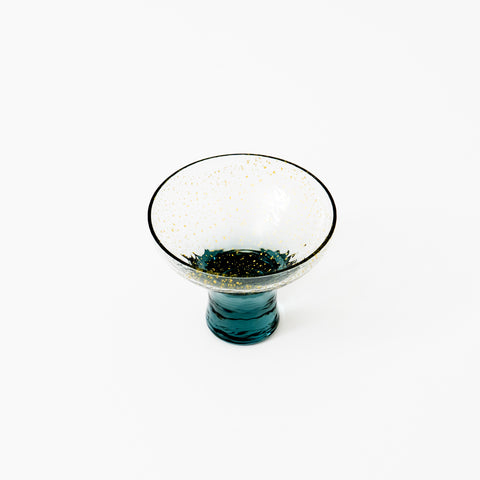 Wide-rimmed Stemmed Edo Glass Sake Cup