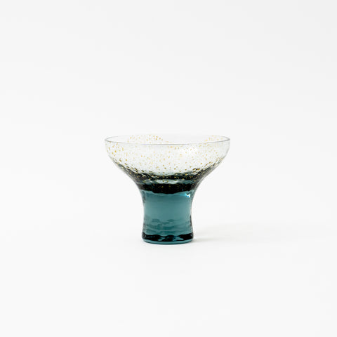 Wide-rimmed Stemmed Edo Glass Sake Cup