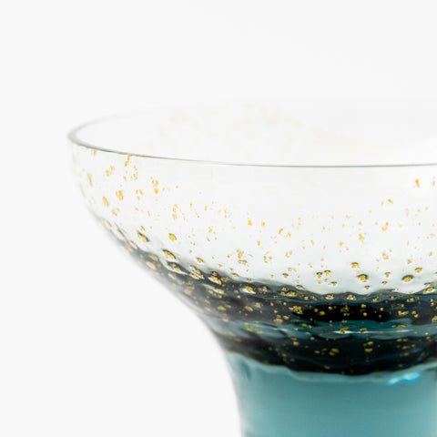 Wide-rimmed Stemmed Edo Glass Sake Cup